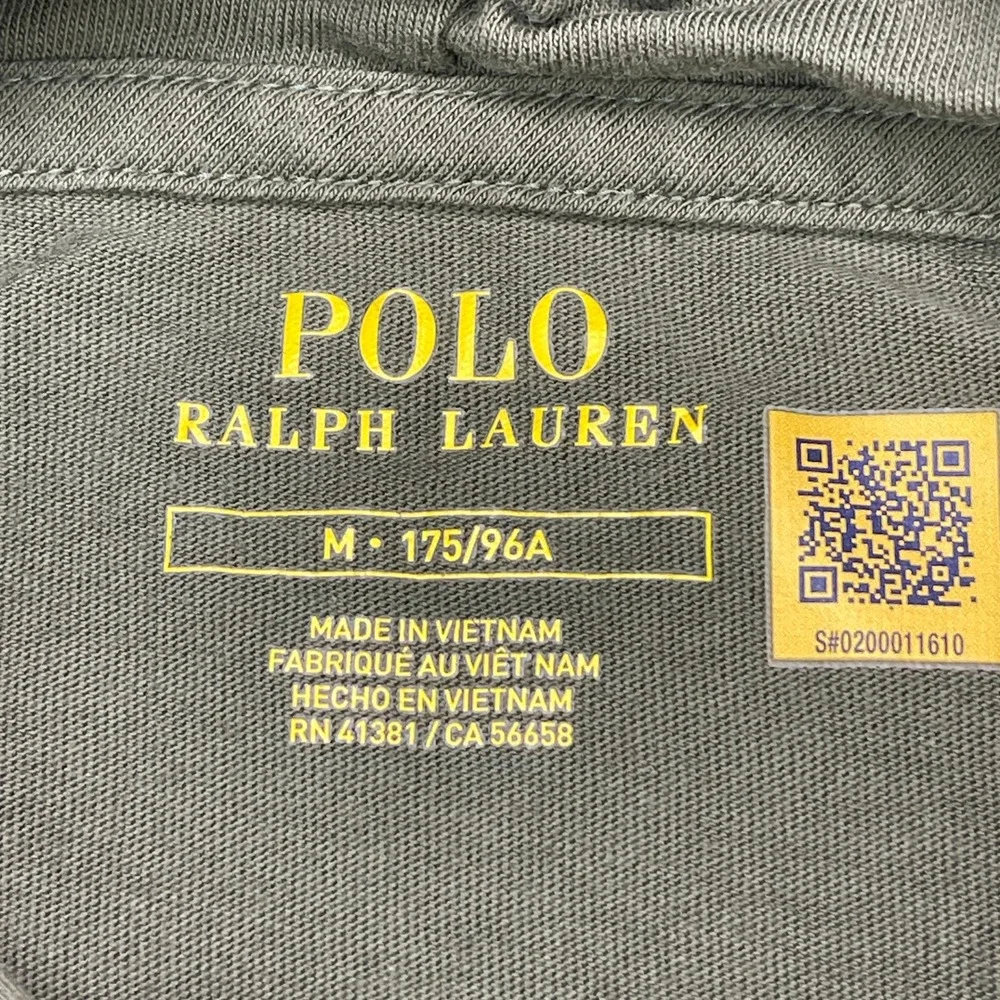Polo Ralph Lauren Hooded T-Shirt Mens Medium Olive Green Long Sleeve EUC